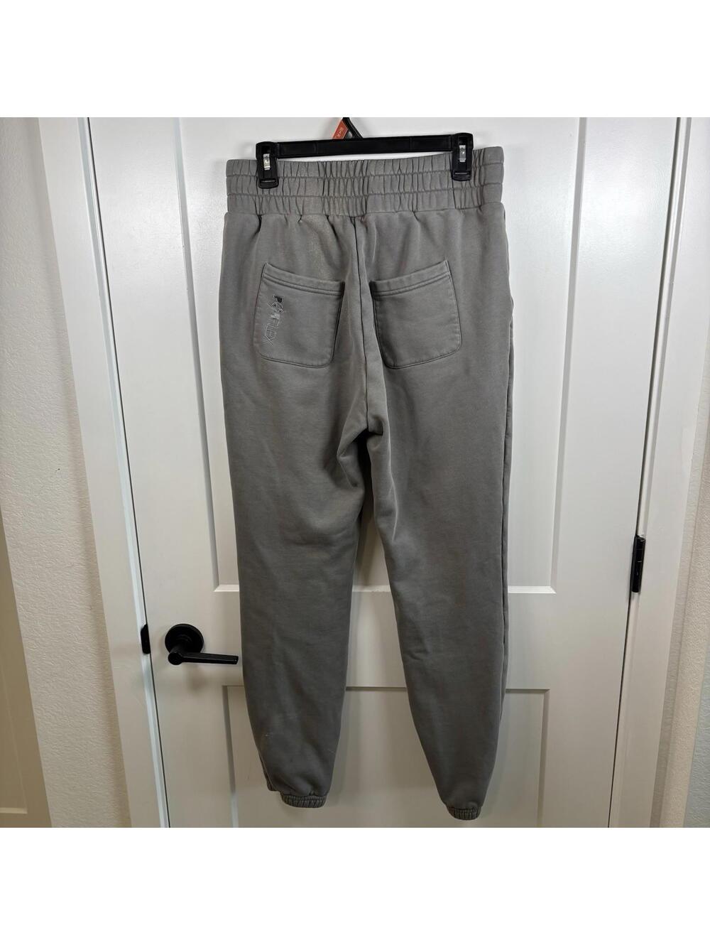 Popflex Fold Over Sweatpants Grey Womens Size L Gym Lounge Athleisure Joggers - Picture 2 of 7